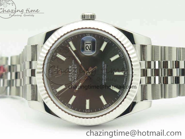0201 DateJust 126334 SS REF 1:1 Best Edition Gray Dial Stick Markers On New Version Jubilee Bracelet A Bold 3477